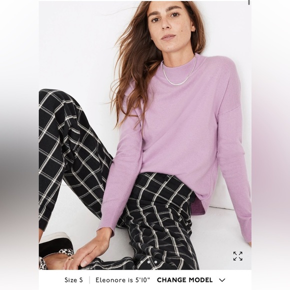 Madewell Lilac Mock Neck Sweater Size M - Picture 2 of 9